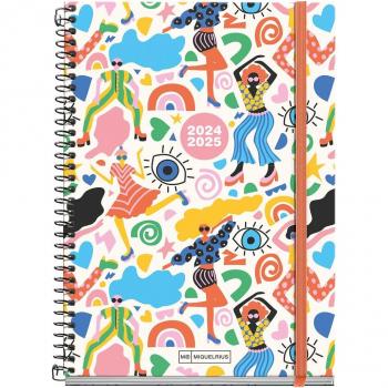 Agenda escolar 2024-2025 semana vista Teen Party Miquelrius Catalán e Inglés 150x213mm