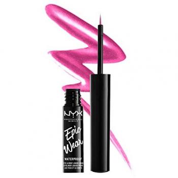 Delineador de Ojos Líquido Metálico NYX Epic Wear - Larga Duración Tono Fucsia 3,5 ml