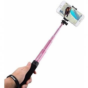 Coolreall Selfie Palo, Profesional Ajustable Auto-bloqueo telescópica extensible Palo mano Monopod Brazo Polo con Adaptador para abrazadera de teléfono para el Smartphones Android o iPhone...