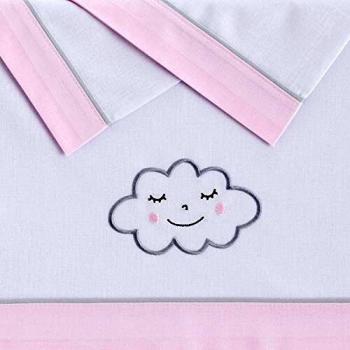 Pekebaby NUVOLA ROSA - Tríptico sábanas algodón cuna