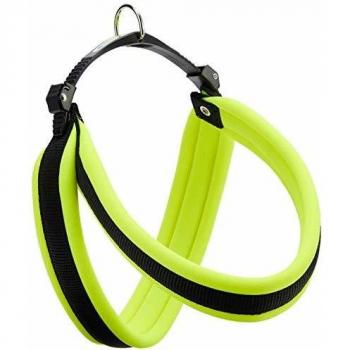 Arnés para perros Ferplast Agila Fluo 5 - Tamaño entre 50 y 58 cm, color amarillo