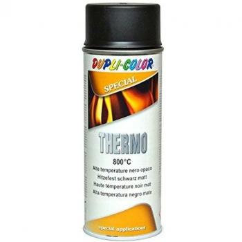 Dupli Color 401052 Thermo - Pintura spray, 800 °C, 400 ml, negro mate