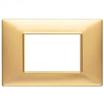 Placa Rectangular de Aluminio con 2 Orificios Gold Series 8000 Vimar 08536