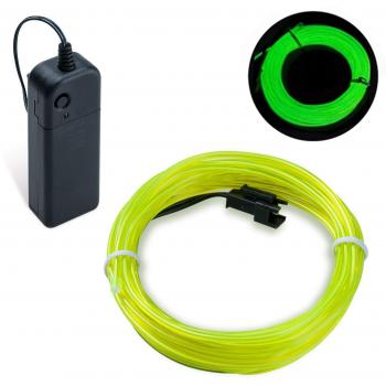 Covvy Cable LED Tira de Luces de Neon Flexible de 5 M Alimentado 3 Modos de Funcionamiento, Perfecto para Decoración de Coche, Fiestas, Disfraz de Carnaval