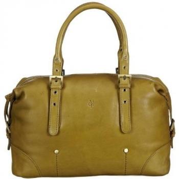 Marc O'Polo Accessories Talisha Bowling Bag - Bolso de cuero mujer, color verde, talla 35x21x15 cm