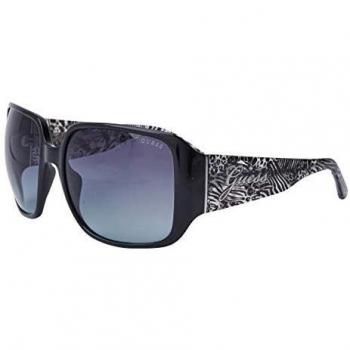 Guess GU7682 Women's Stylish Sunglasses, Shiny Black Frame with Gradient Smoke Lens, Size 62 MM