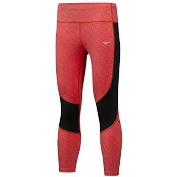 Mizuno Impulse Printed Tight-Orange, Schwarz Pantalones, Mujer, Naranja, Extra-Small