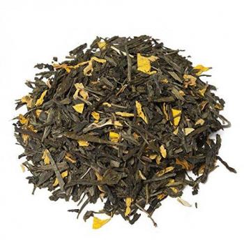 Aromas de Té - Té Verde Esplandor - Sabor Frutal con Brotes de Girasol, Trozos de Melocotón y Trozos de Piña - Rico en Vitaminas, Proteínas, Minerales - 100 gr