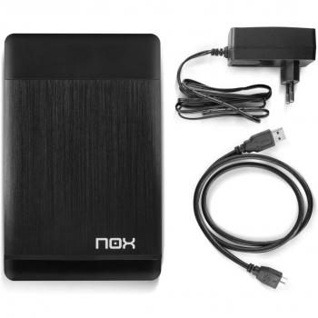 Nox Lite 3.5 -NXLITEHDD35- Caja externa para discos duros SATA hasta 10 TB, USB 3.0, Plug&Play, material ligero y compacto, compatible con todas versiones Windows, color negro