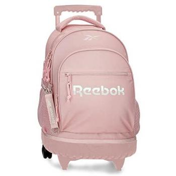 Mochila Reebok Glen Rosa con Ruedas de Poliéster 32x43x21 cm y Capacidad de 28,9L