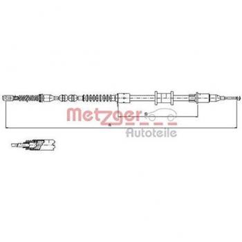 Metzger 11.5923 Cable de accionamiento, freno de estacionamiento
