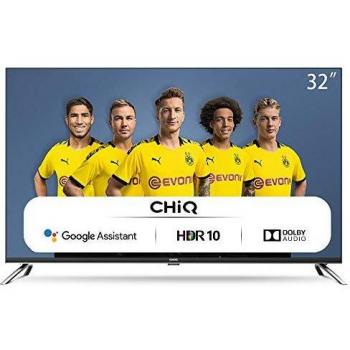 CHiQ Televisor Smart TV LED 32, Android 9.0, HD, WiFi, Bluetooth, Google Play Store, Google Assistant, Netflix, Prime Video, HDMI, USB - L32H7A