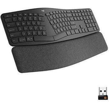 Logitech Ergo K860 Graphite - Teclado Inalámbrico y Ergonómico Internacional de EE.UU.