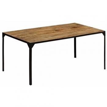 vidaXL Madera Maciza de Mango Mesa de Comedor 180x90x76cm Mobiliario de Hogar