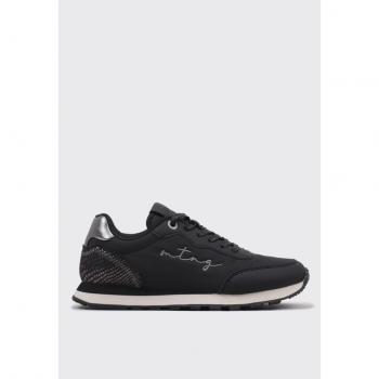 Zapatillas Deportivas de Mujer Mustang Joggo Negro 60494 con Cordones, Casual y Bajo