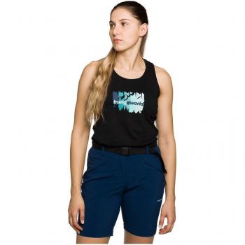 Camiseta de mujer Trangoworld Kisale Evasion tirantes negro azul tamaño L