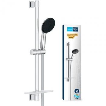 Columna de Ducha Grohe Vitalio Start 110 con 2 Modos de Chorro (RAIN y JET), Barra de 60 cm, Accesorios y Ahorro de Agua - Cromado