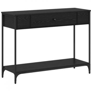 Mesa Consola Roble Negro 100 x 34.5 x 75 cm Madera Ingenierizada