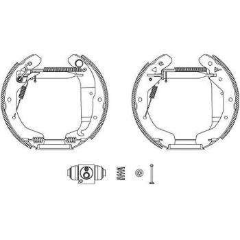 HELLA 8DB 355 005-051 Juego de zapatas de frenos - R1295