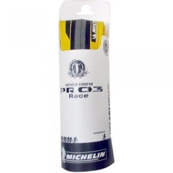 Michelin PRO 3 RACE 700X23 - Cubierta plegable para bicicletas de carretera, color amarillo
