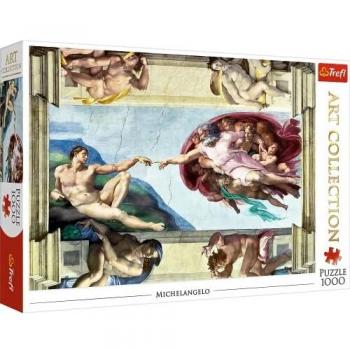 Trefl-La creación de Adams, Michelangelo 1000 Piezas, Colección de Arte, Adultos y niños a Partir