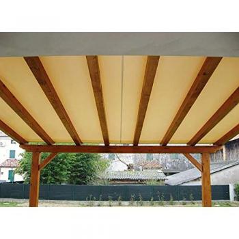 Toldo Bioclimático Beige 2,8 x 3,8 m para Pérgola de Madera 3 x 4 m