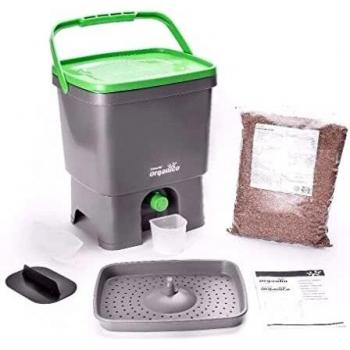 Bokashi Compositor Y Activador Orgánico, 16 L, Gris/Verde, Talla Unica