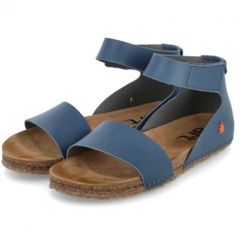 Sandalias Planas de Piel para Mujer Art Creta 0382 Azul Talla 36 Casual