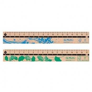 Regla de escritorio 17 cm GREENline de madera FSC 100% marrón