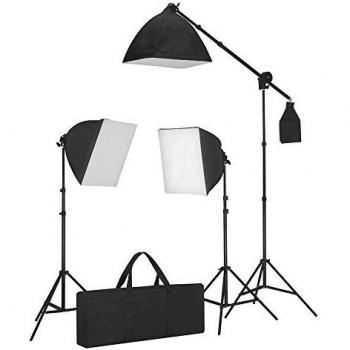 vidaXL Set Iluminación Fotografía Luces Trípode y Softbox Estudio Fotográfico