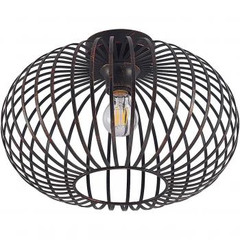 Lindby Rosalea plafón moderno de metal en cobre para salón y comedor (1 llama, E27)