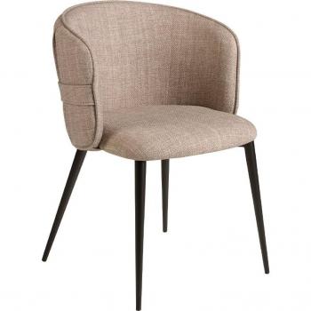 Silla tela marrón ANGEL CERDÁ 4146C, color Marrón, material Tela, dimensiones 58 x 58 x 77 cm