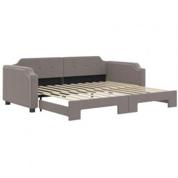 Sofá cama nido Tortoria 90x200 cm en tela gris taupe