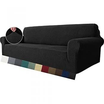 MAXIJIN Funda elástica para sofá de 3 plazas, 1 Pieza Fundas de sofá para Sala de Estar Jacquard Protector de Muebles Funda para sofá para Perros