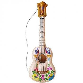Ukulele Inflable 105 cm Tema Hawaiano - Accesorio de Fiesta para Adultos