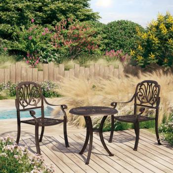 3-Piece Bronze Cast Aluminum Bistro Set