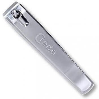 Pueden cortauñas recto 82 mm cromado mate - Envase de blíster