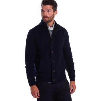 Cardigan Barbour Esencial Azul Marino para Hombre con Cuello Alto - Talla S