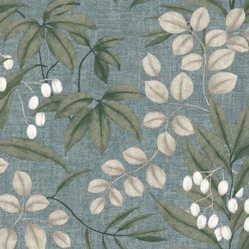 Persephone Duck Egg Blue Floral Textured Wallpaper - Easy Paste The Wall Design