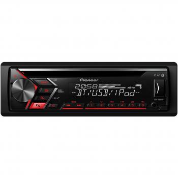 Autorradio Pioneer DEH-S4000BT con CD, Bluetooth, MOSFET 50Wx4, FM/AM RDS, Panel Frontal Extraíble, Pantalla LCD, AUX IN, USB y Botones con Iluminación Roja