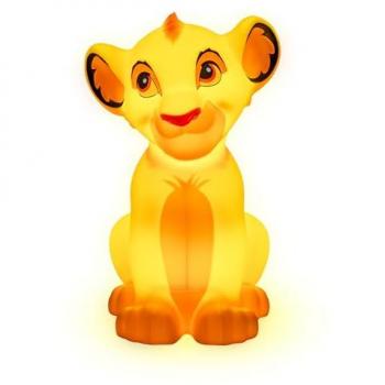 Lámpara 3D Paladone Disney El Rey León Simba - Luz en forma de 3D, producto oficial del Rey León, luz nocturna de Disney, ideal para mesita de noche o decoración de habitación infantil, funciona con pil