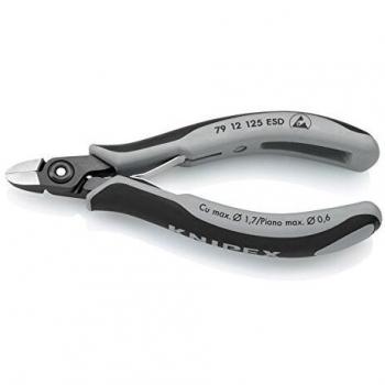 Knipex Alicates de Corte Lateral Diagonal para Electricistas, Longitud 125 mm, Capacidad de Corte 1.7 mm, ESD