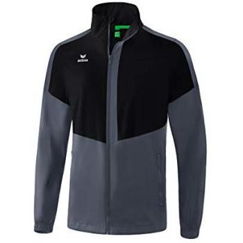Erima Squad All-Weather Jacket for Children, Black/Slate Grey, Size 128 cm, Male