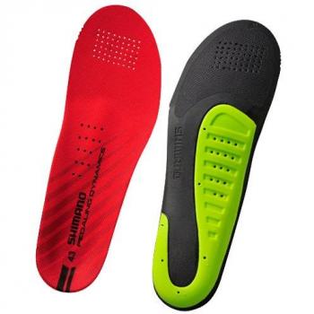 SHIMANO Adultos Dual Density Comodidad Plantillas, Todo el año, Unisex, Color Rojo - Rojo, tamaño 36-38 EU