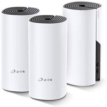 TP-Link Deco P9 Whole Home Powerline Mesh Wi-Fi System, Up to 6000 Sq ft Coverage, Dual-Band AC1200+HomePlug AV1000, Gigabit Ports, Compatible with Amazon Echo/Alexa, limited walls impact, Pack of 3
