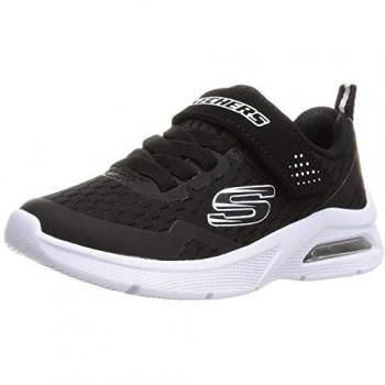 Zapatillas Skechers Microspec Max-Torvix negras y blancas para niños, talla 29 EU