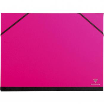 Clairefontaine 44806C - Un carton à dessin fermeture élastiques 28x38 cm, Fuchsia
