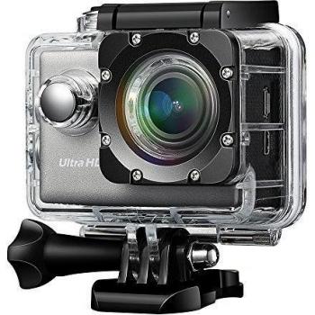 Cámara Deportiva 4K de VicTsing, UHD y WIFI, Sumergible, Sensor de Sony, Bajo Agua 30m, Lente de Gran Angular, LCD Pantalla de 2 Pulgadas y Kit de Accesorios, para Deportes Acuáticas, Extremos o Recreativos