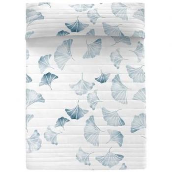 Colcha Ginkgo Multicolor 180x260 cm - Cama 80/90/105, 100% Algodón (Exterior), 100% Poliéster (Relleno), Calidad de 150 TC, Fabricado en