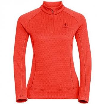 Odlo Midlayer 1/2 Zip Inyo Sudadera, Mujer, Coral, Large